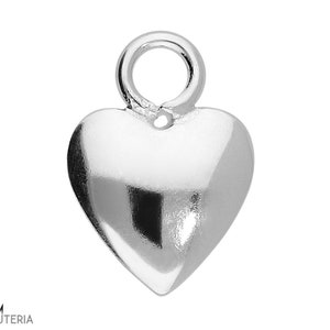 Silver 925 Heart charm pendant W 135 1 piece image 1