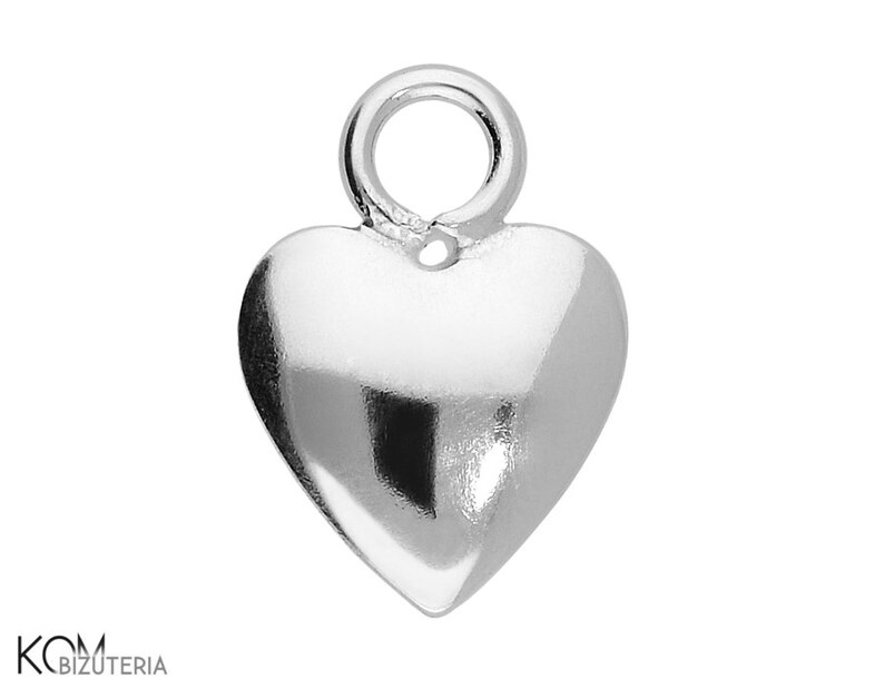 Silver 925 Heart charm pendant W 135 1 piece image 1