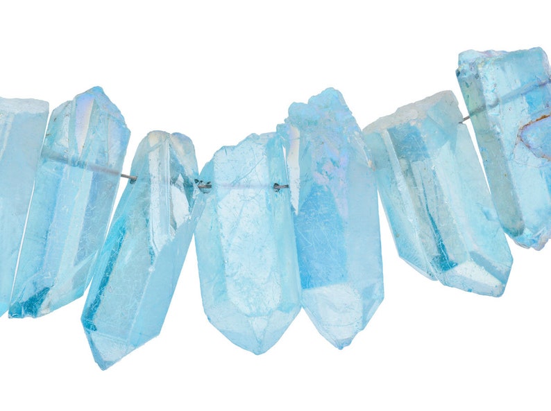 Raw crystal, natural quartz, blue, about 3.5 cm 1 piece image 1