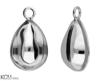 Silver 925 pendant for Swarovski pear-shaped 4320 14 mm - w 121 (1 piece)