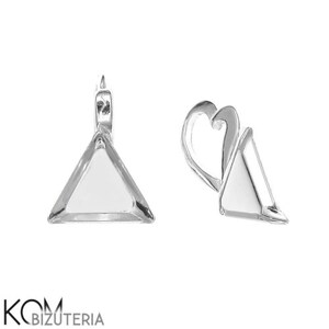 Silver 925 bail, pendant for Swarovski 4841 8 mm Cube W 43 (1 piece)