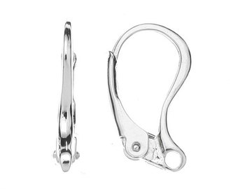 Silver 925 leverback earring with a hook kz4 (1 pair)