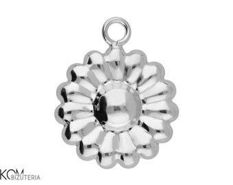 Silver 925 daisy flower charm pendant W 172 (1 piece)