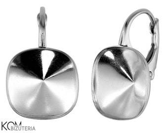 100pcs #306389 10pcs 50pcs Sterling Silver Shield Earring Leverbacks