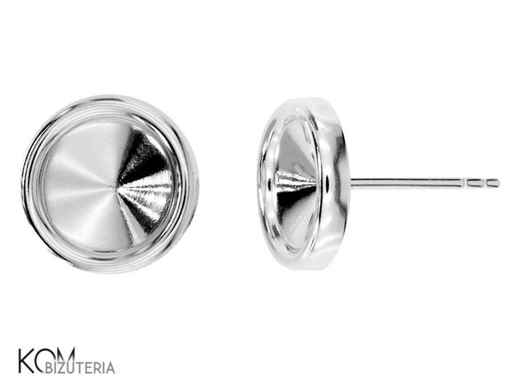 Silver stud earring 6 mm kh 35 1 pair