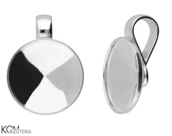 Silver 925 pendant for Swarovski 1122 rivoli 14mm w123 (1 piece)