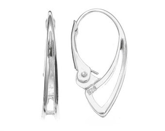 Silver 925 leverback earring kz27 (1 pair)