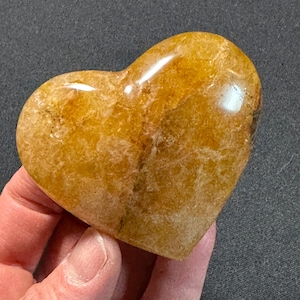 Golden Healer Quartz Heart - Yellow Hematoid Quartz