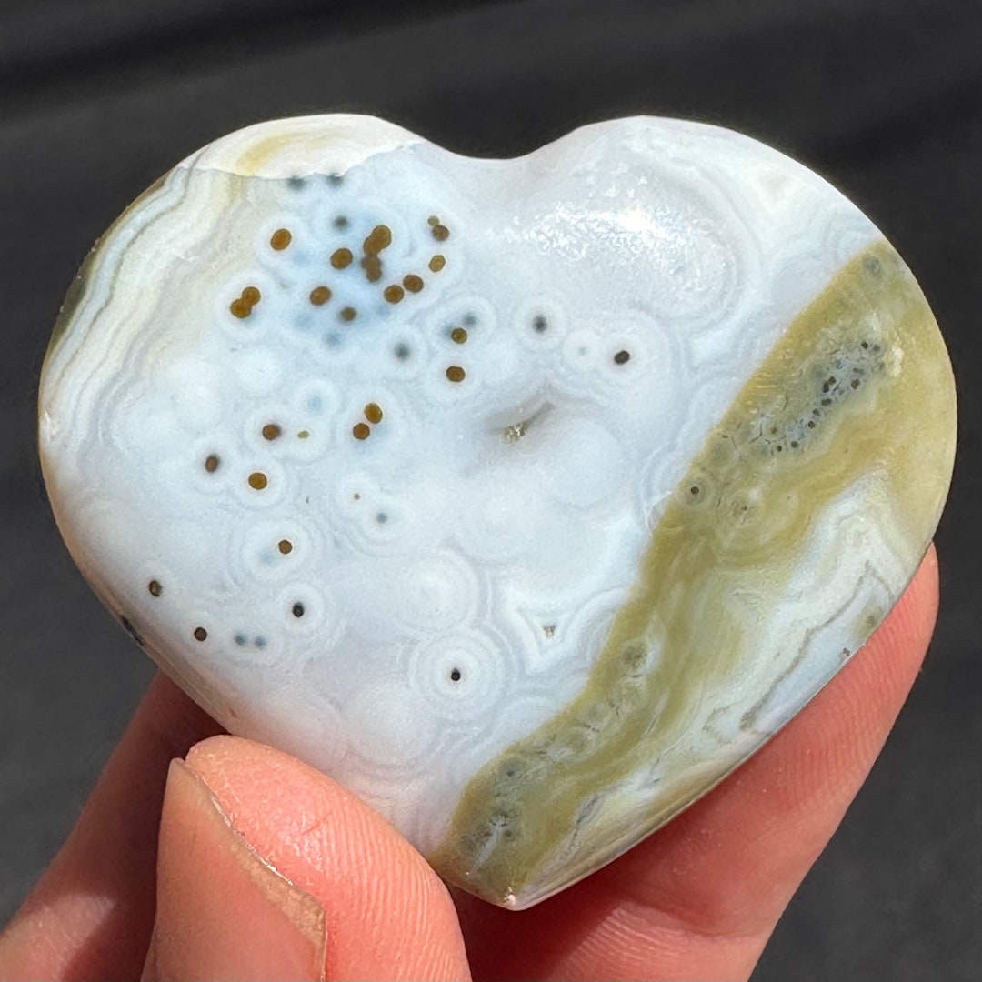 8番目の鉱脈オーシャンジャスパーハート - Etsy 日本
