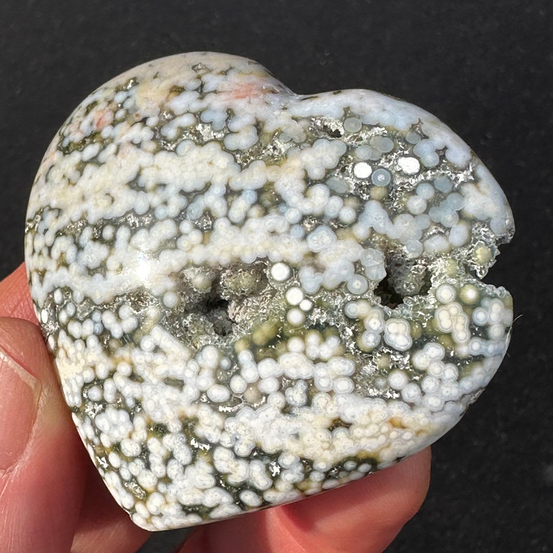 オーシャンジャスパー　ハート オーシャンジャスパーハート - Etsy 日本