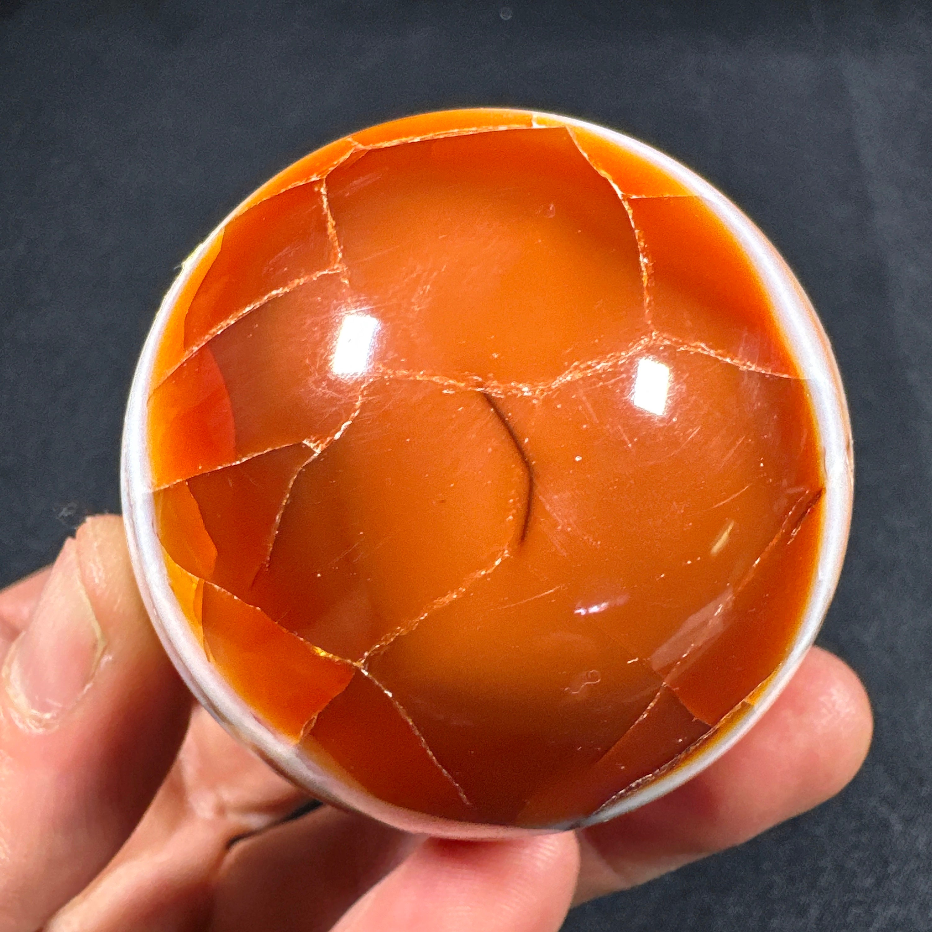 カーネリアン　スフィア 天然石 カーネリアンスフィア 60mm 丸玉 置物