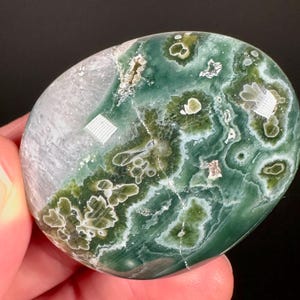 7th Vein Ocean Jasper Palm Stone - Madagascar