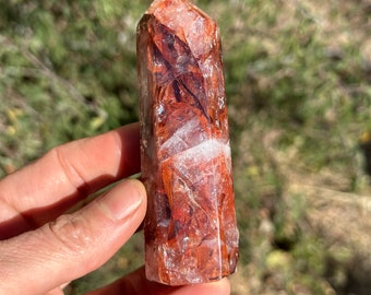 Red Fire Quartz Point - Tower - Quarzo ematoide