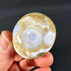 8th Vein Ocean Jasper Palm Stone