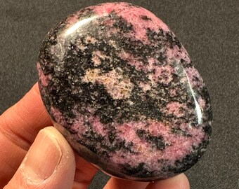 Rhodonite Palm Stone