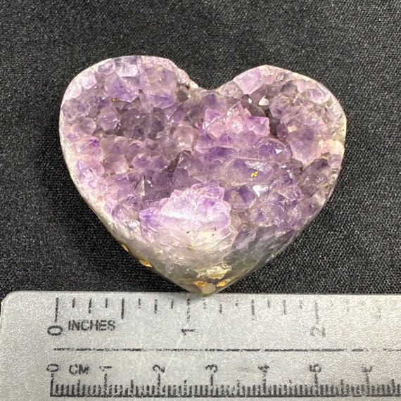ウルグアイ産アメジストジオードハート - Etsy 日本