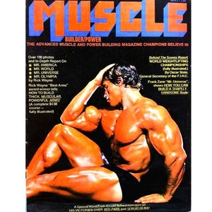 Muscle Builder & Power; April-May, 1971; DIGITAL DOWNLOAD Issue; Arnold Schwarzenegger (Cover); Golden Era Bodybuilding Magazine