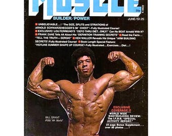 Muscle Builder and Power Magazine, czerwiec 1975: okładka Billa Granta (wersja cyfrowa do pobrania)