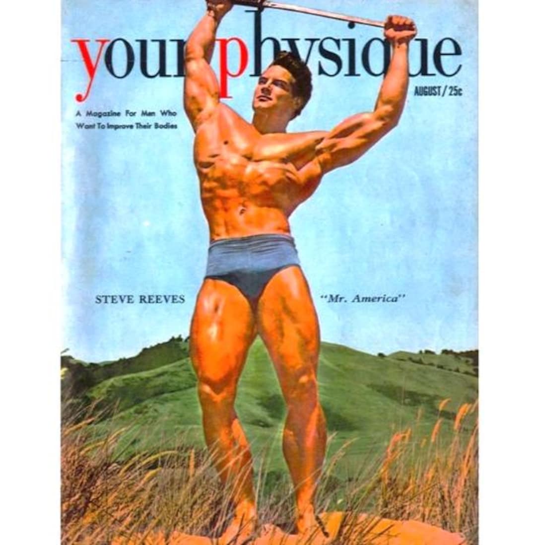 Your Physique Magazine: August 1950, Steve Reeves Cover (digital Download)  - Etsy