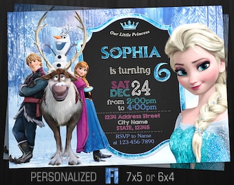 frozen invitation etsy