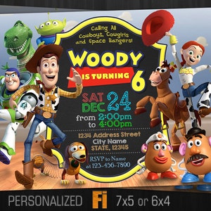 Toy Story Invitation Fete Danniversaire Toy Story Pixar Etsy