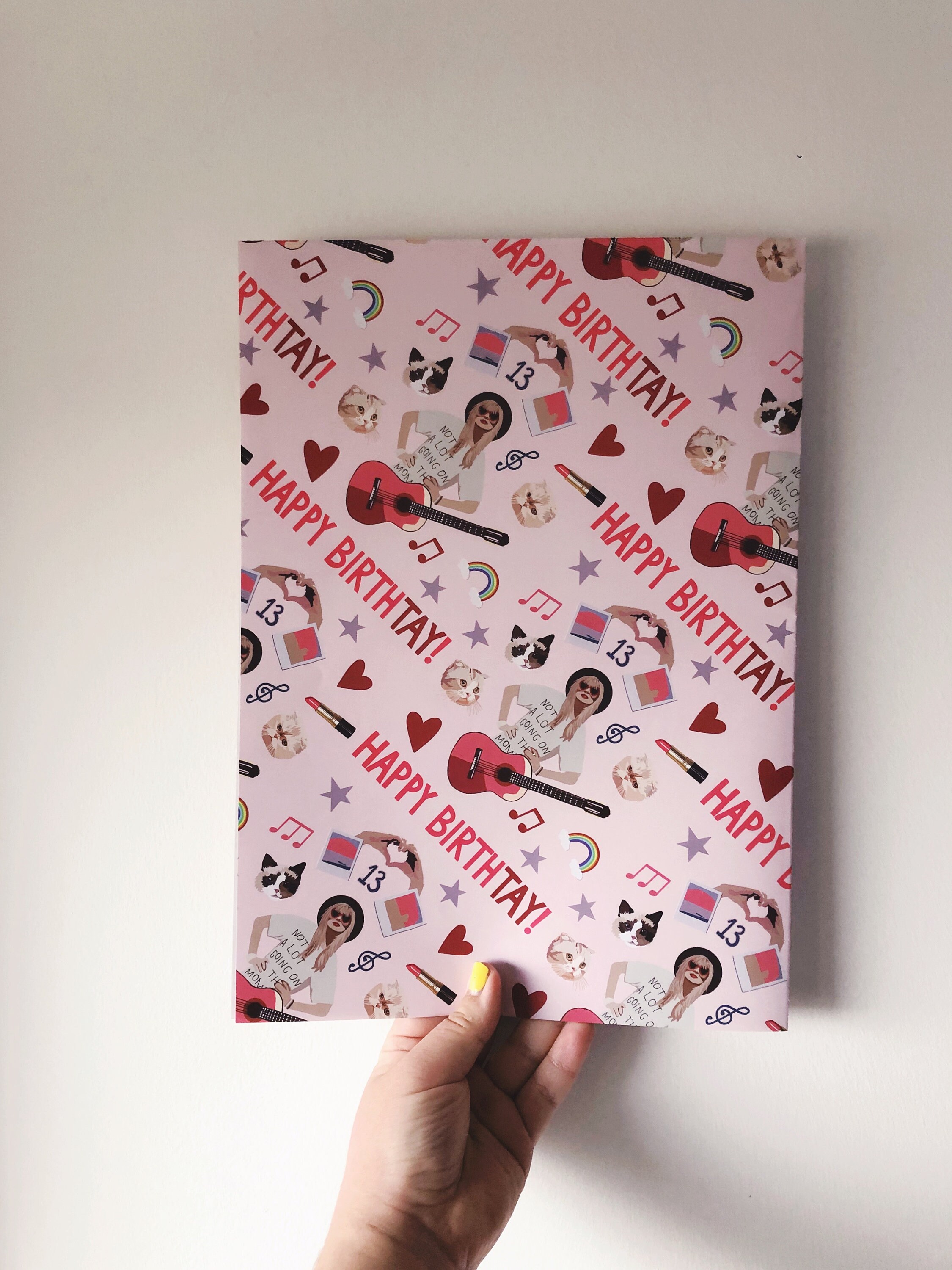 Taylor Swift Gift Wrap Wrapping Paper Swiftie Birthday Etsy