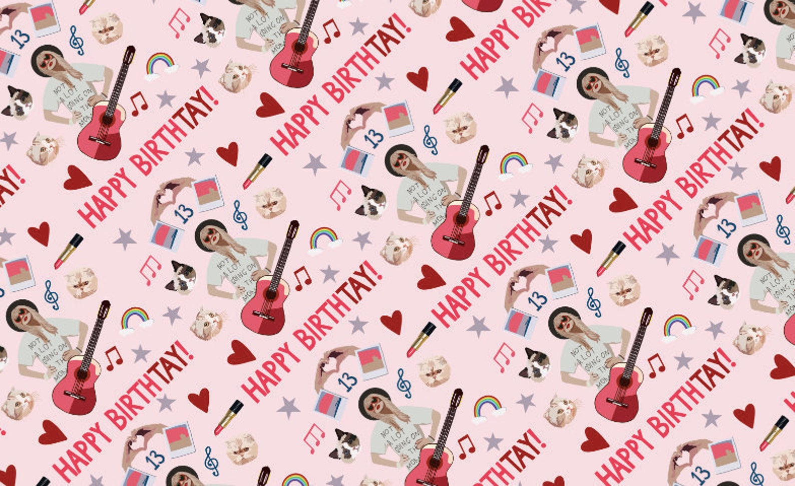 Taylor Swift Gift Wrap Wrapping Paper Swiftie Birthday Etsy