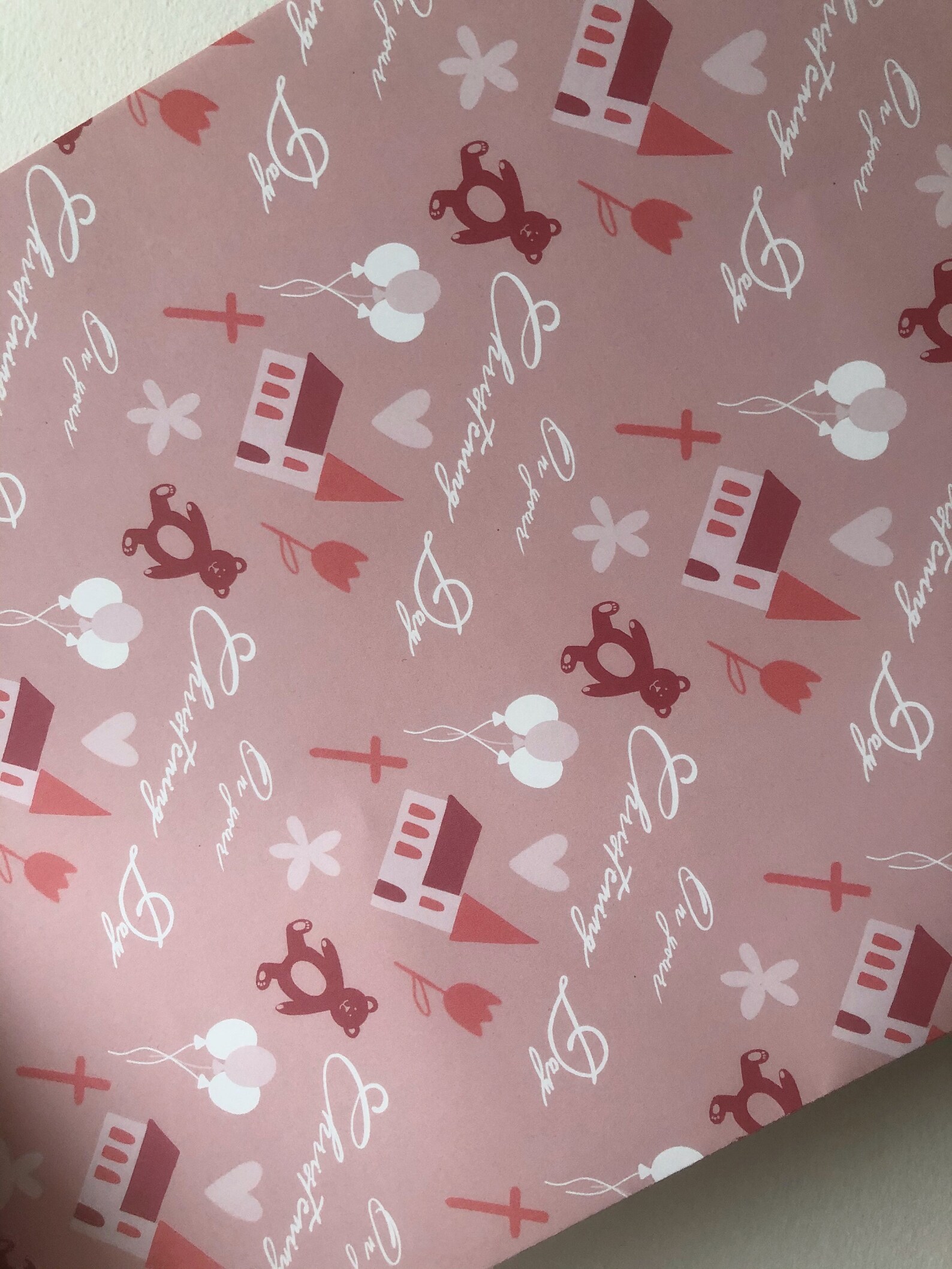 On Your Christening Day Wrapping Paper Godchild Unisex Gift Etsy