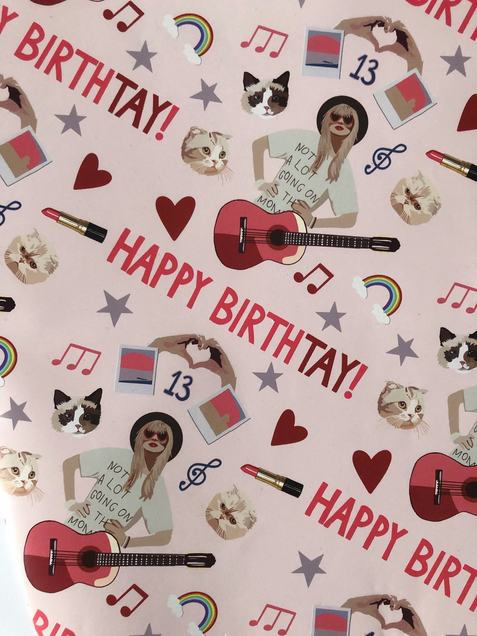 Taylor Swift Gift Wrap Wrapping Paper Swiftie Birthday Etsy