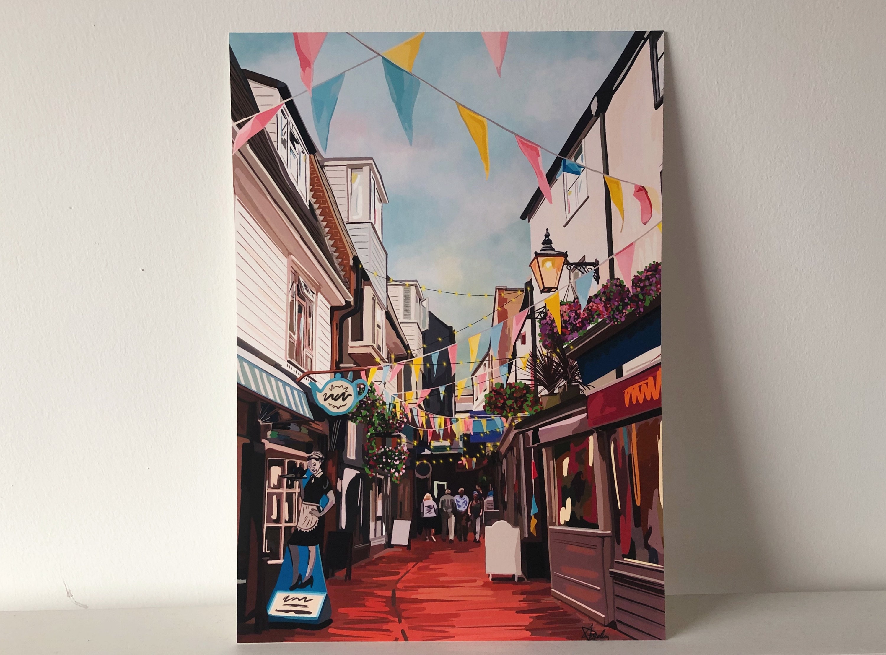 Buy Brighton Lanes Art Print | Quirky Seaside City Illustration