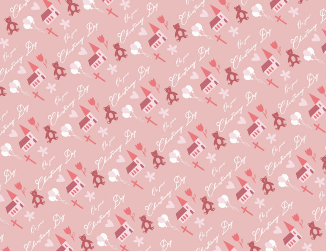 On Your Christening Day Wrapping Paper Godchild Unisex Gift Etsy