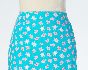 Vintage Lilly Pulitzer Skirt Pink Goldfish Pink + Turtles Size 12