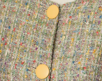 Vintage Cropped Silk Blandine d&#39;Alton Paris Blazer and matching Skirt Vintage French