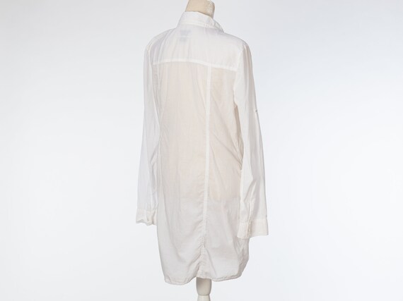 Vintage Shirt Dress Calvin Klein Jeans White Cove… - image 5