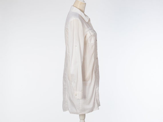 Vintage Shirt Dress Calvin Klein Jeans White Cove… - image 4