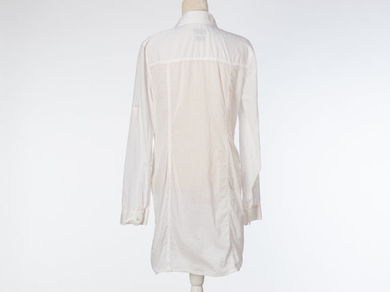 Vintage Shirt Dress Calvin Klein Jeans White Cove… - image 6