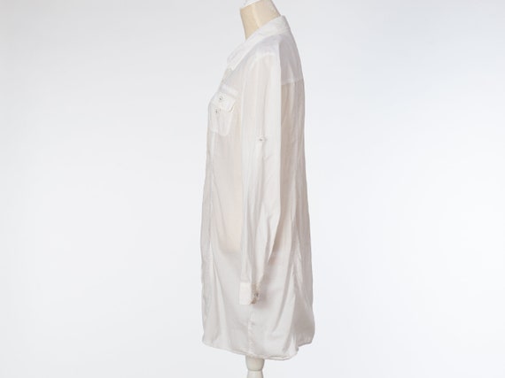 Vintage Shirt Dress Calvin Klein Jeans White Cove… - image 8