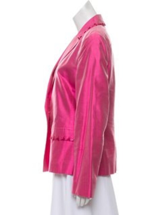 Vintage Les Copains Embellished Hot Pink Silk Bla… - image 9