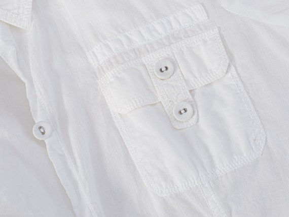 Vintage Shirt Dress Calvin Klein Jeans White Cove… - image 2