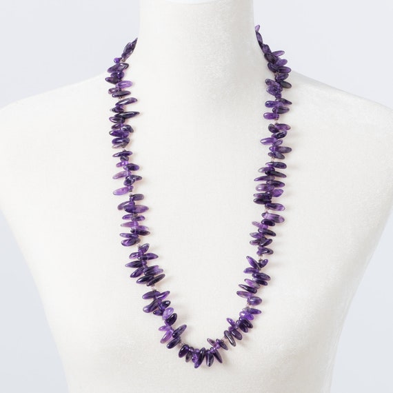 Necklace RIch Purple Natural Amethyst Briolettes … - image 1