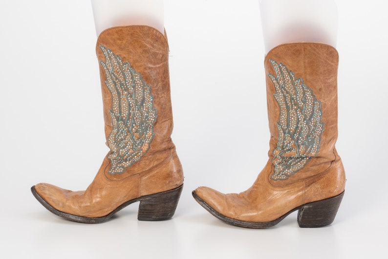 Old Gringo Swarovski Angel Wing Vintage Womens Cowboy Boots Etsy