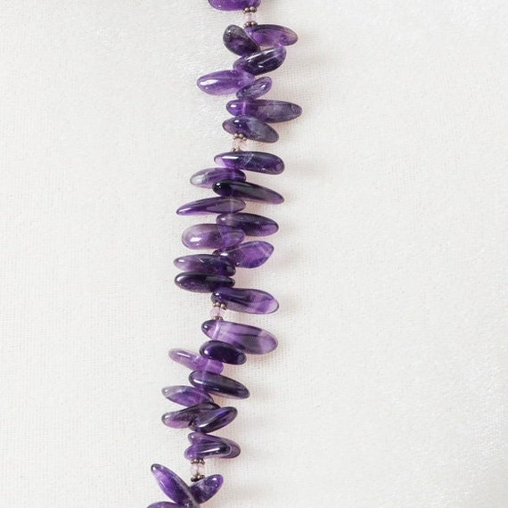 Necklace RIch Purple Natural Amethyst Briolettes … - image 2