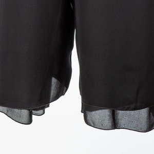 Vintage 90&#39;s Louise Blumberg Black Silk Pants Elastic Waist Size 1x Wearable Art