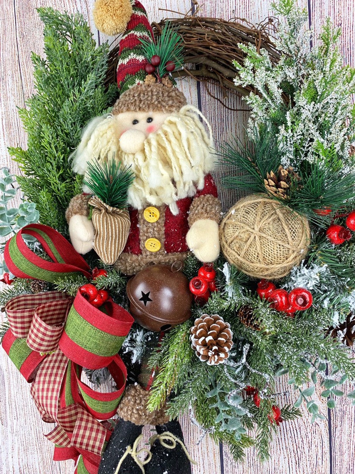 Christmas Wreath With Santa 