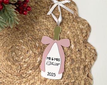 Mr & Mrs Champagne Ornament
