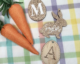 Floral Egg Name Tag