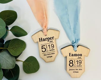 Baby Stats Onesie Ornament
