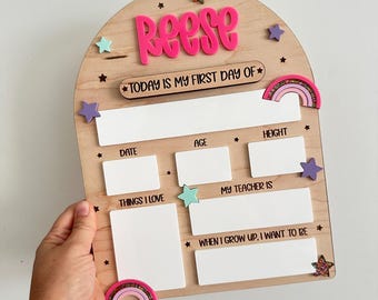 First & Last School Boards (Rainbows)
