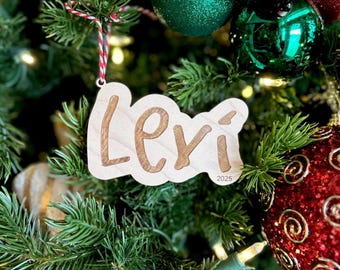 Custom Handwriting Ornament • Kids Handwritten Name Ornament • Personalized Christmas Decor • Keepsake Gift