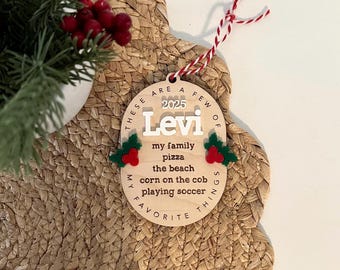 Favorite Things Ornament